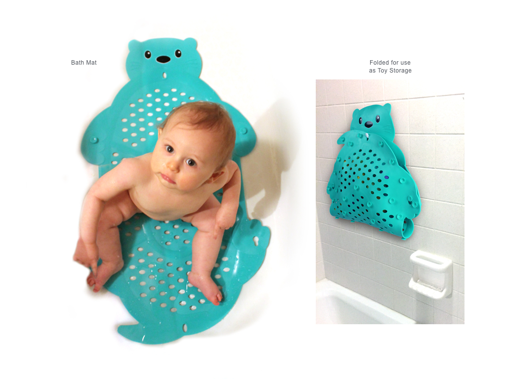 2-In-1 Bath Mat & Storage Basket™ Otter – Infantino